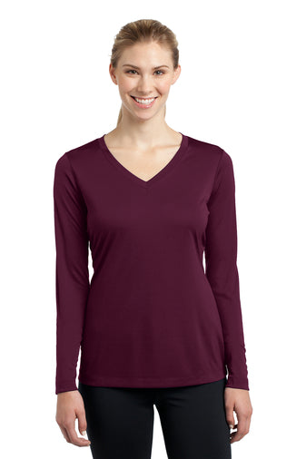 All American Women’s Posicharge Long Sleeve V-Neck Tee